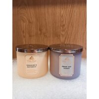 Đèn cầy nến thơm 3 bấc authentic Bath & Body Works White Barn 3-wick Scented Candle 411g (Mỹ)