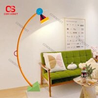 Đèn Cây Nghệ Thuật Memphis Phối Màu Rực Rỡ, Có Thể Điều Chỉnh Góc Sáng Phù Hợp Decor Không Gian Trẻ