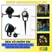 Đèn Chiếu Cây 24V Cao Cấp Vỏ Nhôm Nguyên Khối Omled Bảo Hành Dài Hạn Chiếu Cây Trang Trí Sân Vườn Tiểu Cảnh