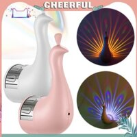 Đèn chiếu con công LED sáng tạo Đèn ngủ điều khiển từ xa cho phòng ngủ gia đình