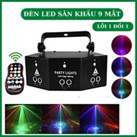 Đèn chiếu LASER 9 Mắt vũ trường cảm biến âm thanh - Đèn LED LARE sân khấu hàng nhập cao cấp ZINKA