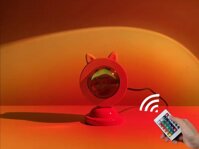 Đèn Chiếu Led Hiệu Ứng Hoàng Hôn Cầu Vòng Tiktok Chụp Ảnh Đèn Ngủ- Hàng Chính Hãng - Tai mèo - Nhiều màu Remote