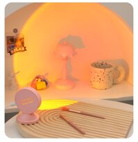 Đèn Chiếu Led Hiệu Ứng Hoàng Hôn Cầu Vòng Tiktok Chụp Ảnh Đèn Ngủ- Hàng Chính Hãng - Tai Thỏ - Hoàng Hôn