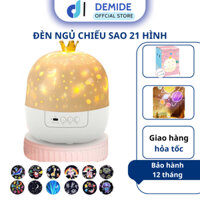 Đèn chiếu sao 3D vương miện DEMIDE, máy chiếu phòng ngủ trẻ em, đèn ngủ cho bé