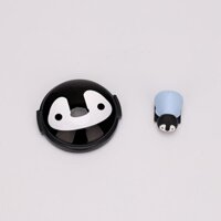 Đen Chim Cánh Cụt Camera Hoạt Hình Ống Kính Giày Nóng M50 Nhỏ Spittoon 49mm Áp Dụng Cho Sony Fujikien Canon R50