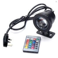 Đèn chìm đèn LED dưới nước AC85-265V 10W RGB có điều khiển từ xa 16 màu Thay đổi đèn Flash / nhấp nháy / phai / mượt mà 4 hiệu ứng ánh sáng IP65 Thiết kế chống nước (hầu hết 1m)