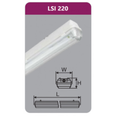 Đèn chống thấm 2x9w Duhal LSI220