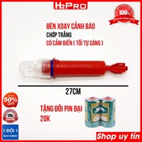 Đèn chớp báo hiệu trên biển chớp trắng, đèn xoay cảnh báo có cảm biến ( tặng 2 pin đại 20k )