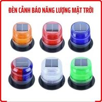 Đèn chớp cảnh báo năng lượng mặt trời 8 bóng LED cảm biến nhiệt nhấp nháy an toàn đế nam châm