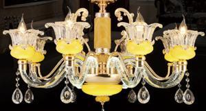 Đèn chùm chao thủy tinh cao cấp decor phòng khách 8630/8