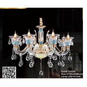 Đèn chùm chao thủy tinh cao cấp decor phòng khách 8602/8