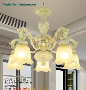 Đèn chùm  chao thủy tinh CH0306/5D