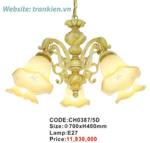 Đèn chùm chao thủy tinh CH0387/5D