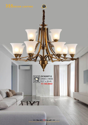 Đèn chùm chao thủy tinh DC9209T12