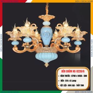 Đèn chùm chao thủy tinh NC 9220/6