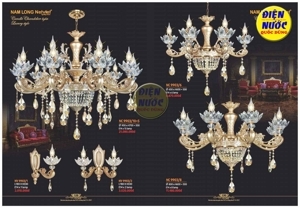 Đèn chùm chao thủy tinh NC 9903/6