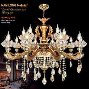 Đèn chùm chao thủy tinh NC 9903/10+5