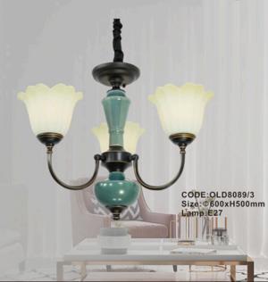 Đèn chùm chao thủy tinh OLD8089/3