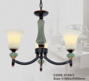 Đèn chùm  chao thủy tinh trang trí phòng khách 8109/3