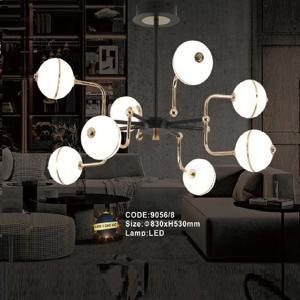 Đèn chùm  chao thủy tinh trang trí phòng khách, nhà hàng 9056/8