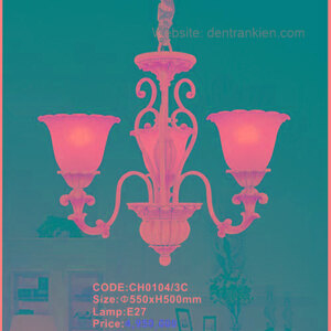 Đèn chùm  chao thủy tinh trang trí phòng khách, phòng ngủ CH0104/3C