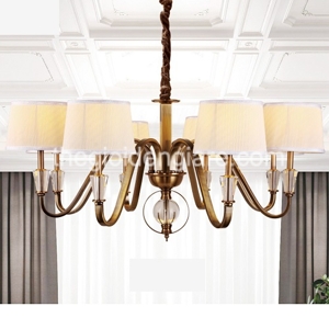 Đèn chùm chao vải 9055-8