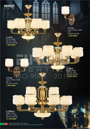 Đèn chùm cổ điển hợp kim  C-157/6