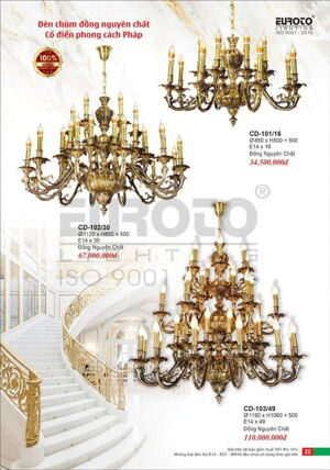 Đèn chùm đồng CD-102/30