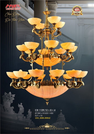 Đèn chùm đồng CĐ 1129/12+8+4