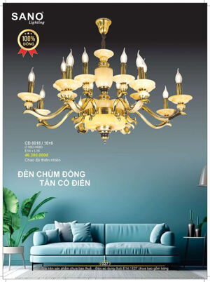 Đèn chùm đồng CD 6018/10+6