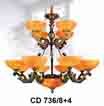 Đèn chùm đồng CD 736/8+4