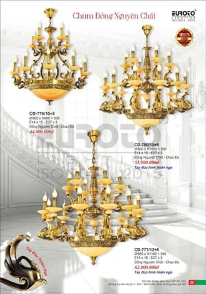 Đèn chùm đồng CD-777/12+6