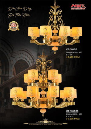Đèn chùm đồng CĐ1083/15