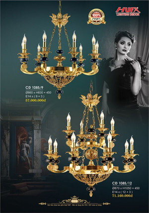 Đèn chùm đồng CD1085/12