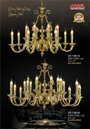 Đèn chùm đồng CĐ1180/20