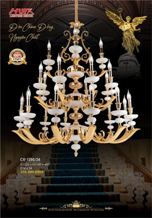 Đèn chùm đồng CĐ1250/24