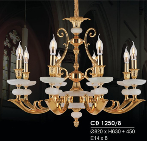 Đèn chùm đồng CĐ1250/8