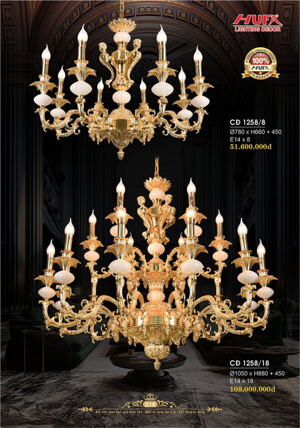 Đèn chùm đồng CĐ1258/18