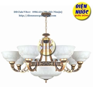 Đèn chùm đồng khối trang trí NetViet NC-004/8