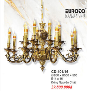 Đèn chùm đồng nguyên chất CD-101/16