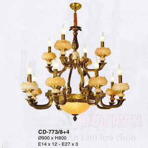 Đèn chùm đồng nguyên chất CD-773/8+4