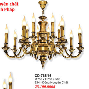 Đèn chùm đồng nguyên chất CD-765/16