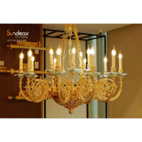 Đèn Chùm Đồng Tân Cổ Điển Cao Cấp Sundecor cao cấp tạo không gian huyền bí trang trọng - 6622/10+5