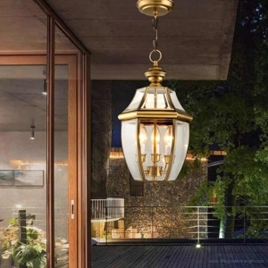 Đèn chùm đồng thả chao THD-01-21