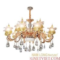 Đèn chùm nến Ø1000*H700+500, E14*15 lamp, 26 large crystals K9                                                             NC 9039/10+5