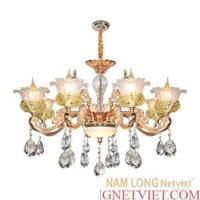 Đèn chùm nến Ø800*H400+400, E14*8 lamp, 17 large crystals K9                                                             NC 9039/8