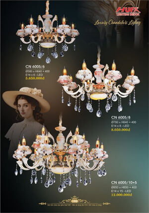 Đèn chùm nến CN 6005/10+5