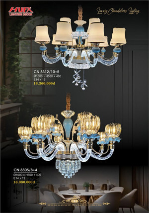 Đèn chùm nến CN8305/8+4