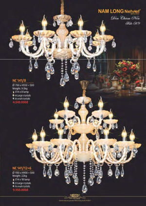 Đèn chùm nến NC 141/12+6