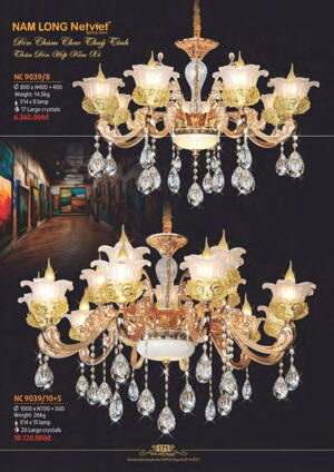Đèn chùm nến NC 9039/10+5